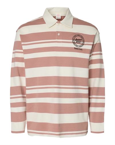 Selected - SLHRelaxjack Polo - Egret/ Rose Dawn